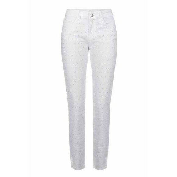 NWT Dolcezza White Rhinestone Front Jeans - Picture 1 of 1